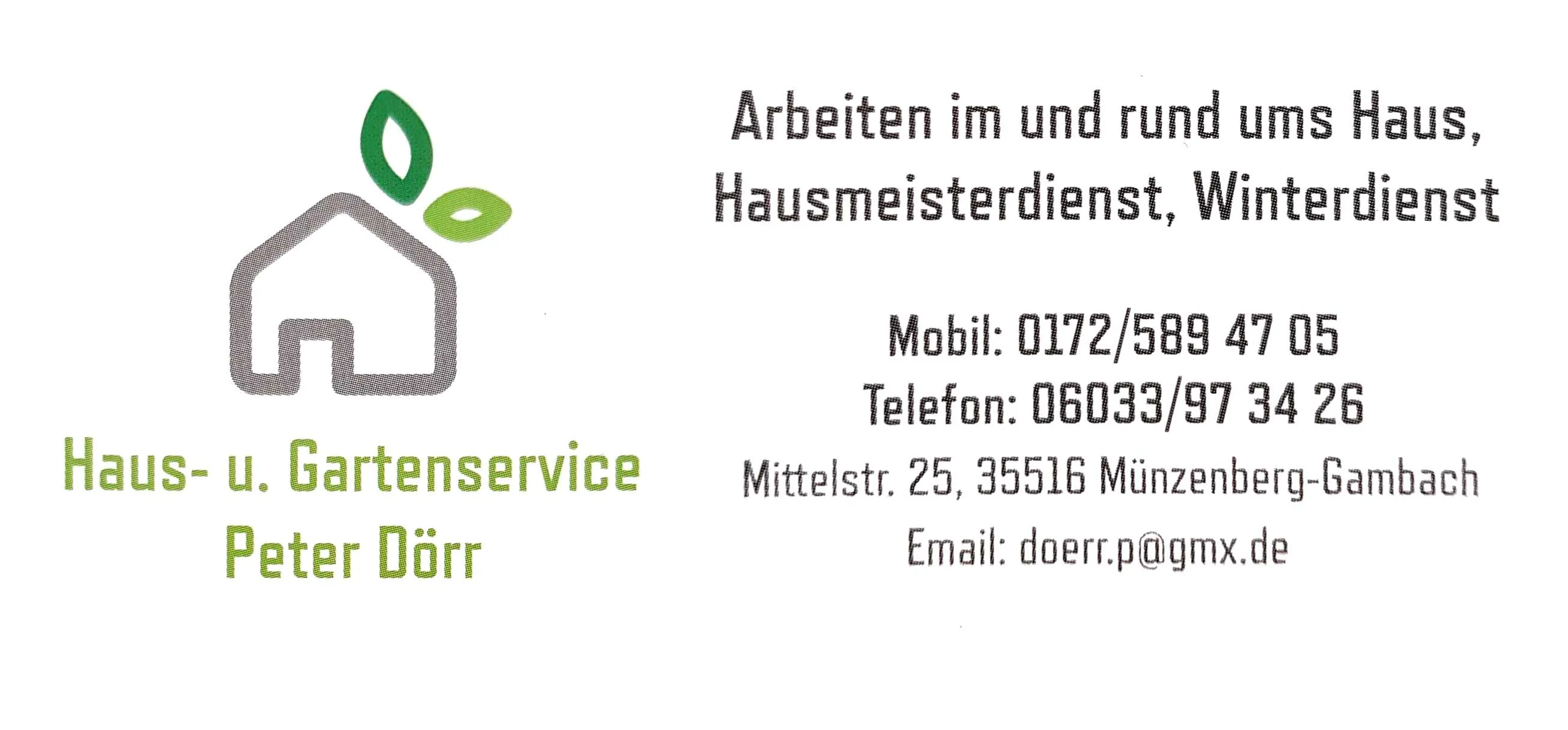Sponsorenlogo Haus- und Gartenservice Peter Doerr Sponsorenlogo Haus- und Gartenservice Peter Doerr
